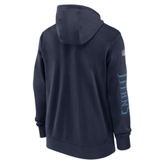 Tennessee Titans 2024 Sideline Club Full-Zip Hoodie - Navy - Nike