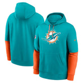 Miami Dolphins 2024 Sideline Club Pullover Hoodie - Aqua - Nike