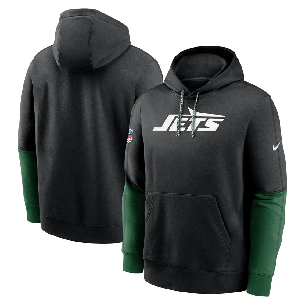 New York Jets 2024 Sideline Club Pullover Hoodie - Black - Nike