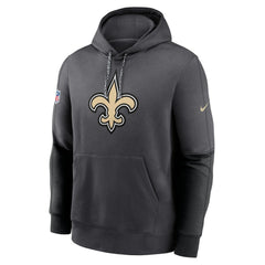 New Orleans Saints 2024 Sideline Club Pullover Hoodie - Anthracite - Nike