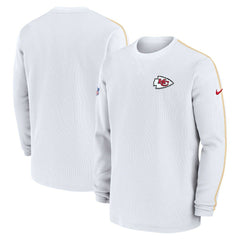 Kansas City Chiefs 2024 Sideline Coaches Long Sleeve Top - White - Nike