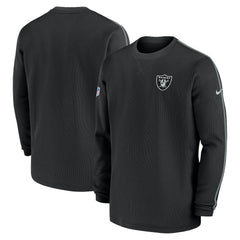Las Vegas Raiders 2024 Sideline Coaches Long Sleeve Top - Black - Nike