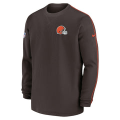 Cleveland Browns 2024 Sideline Coaches Long Sleeve Top - Brown - Nike