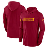 Washington Commanders 2024/25 Sideline Performance Long Sleeve Hoodie T-Shirt - Burgundy - Nike