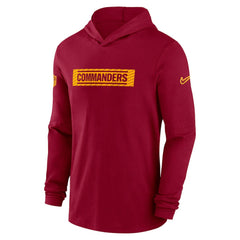 Washington Commanders 2024/25 Sideline Performance Long Sleeve Hoodie T-Shirt - Burgundy - Nike