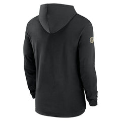 New Orleans Saints 2024/25 Sideline Performance Long Sleeve Hoodie T-Shirt - Black - Nike