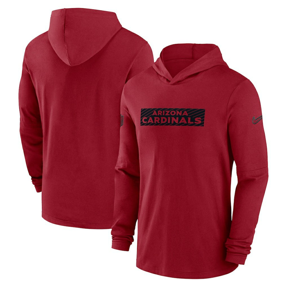 Arizona Cardinals 2024/25 Sideline Performance Long Sleeve Hoodie T-Shirt - Cardinal - Nike
