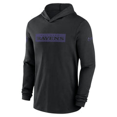Baltimore Ravens 2024/25 Sideline Performance Long Sleeve Hoodie T-Shirt - Black - Nike