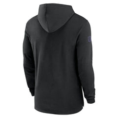 Baltimore Ravens 2024/25 Sideline Performance Long Sleeve Hoodie T-Shirt - Black - Nike