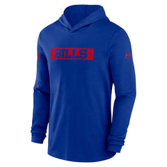 Buffalo Bills 2024/25 Sideline Performance Long Sleeve Hoodie T-Shirt - Royal - Nike