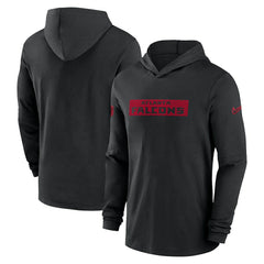 Atlanta Falcons 2024/25 Sideline Performance Long Sleeve Hoodie T-Shirt - Black - Nike