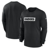 Las Vegas Raiders Sideline Player Performance Long Sleeve T-Shirt - Black - Nike