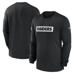 Las Vegas Raiders Sideline Player Performance Long Sleeve T-Shirt - Black - Nike