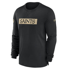New Orleans Saints Sideline Player Performance Long Sleeve T-Shirt - Black - Nike