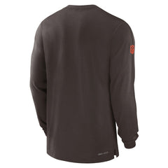 Cleveland Browns Sideline Player Performance Long Sleeve T-Shirt - Brown - Nike