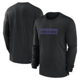 Baltimore Ravens Sideline Player Performance Long Sleeve T-Shirt - Black - Nike