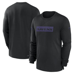 Baltimore Ravens Sideline Player Performance Long Sleeve T-Shirt - Black - Nike