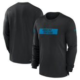 Carolina Panthers Sideline Player Performance Long Sleeve T-Shirt - Black - Nike