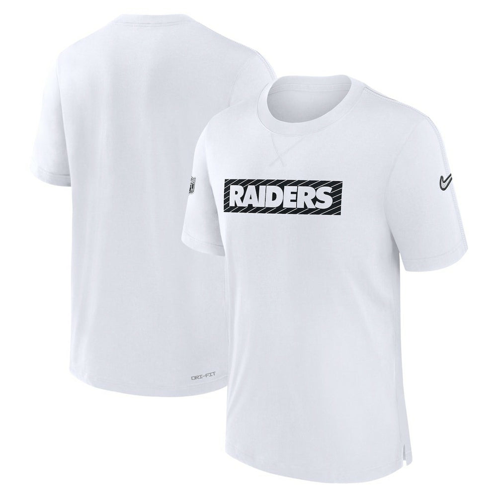 Las Vegas Raiders Sideline Player Performance T-Shirt - White - Nike