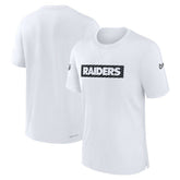 Las Vegas Raiders Sideline Player Performance T-Shirt - White - Nike