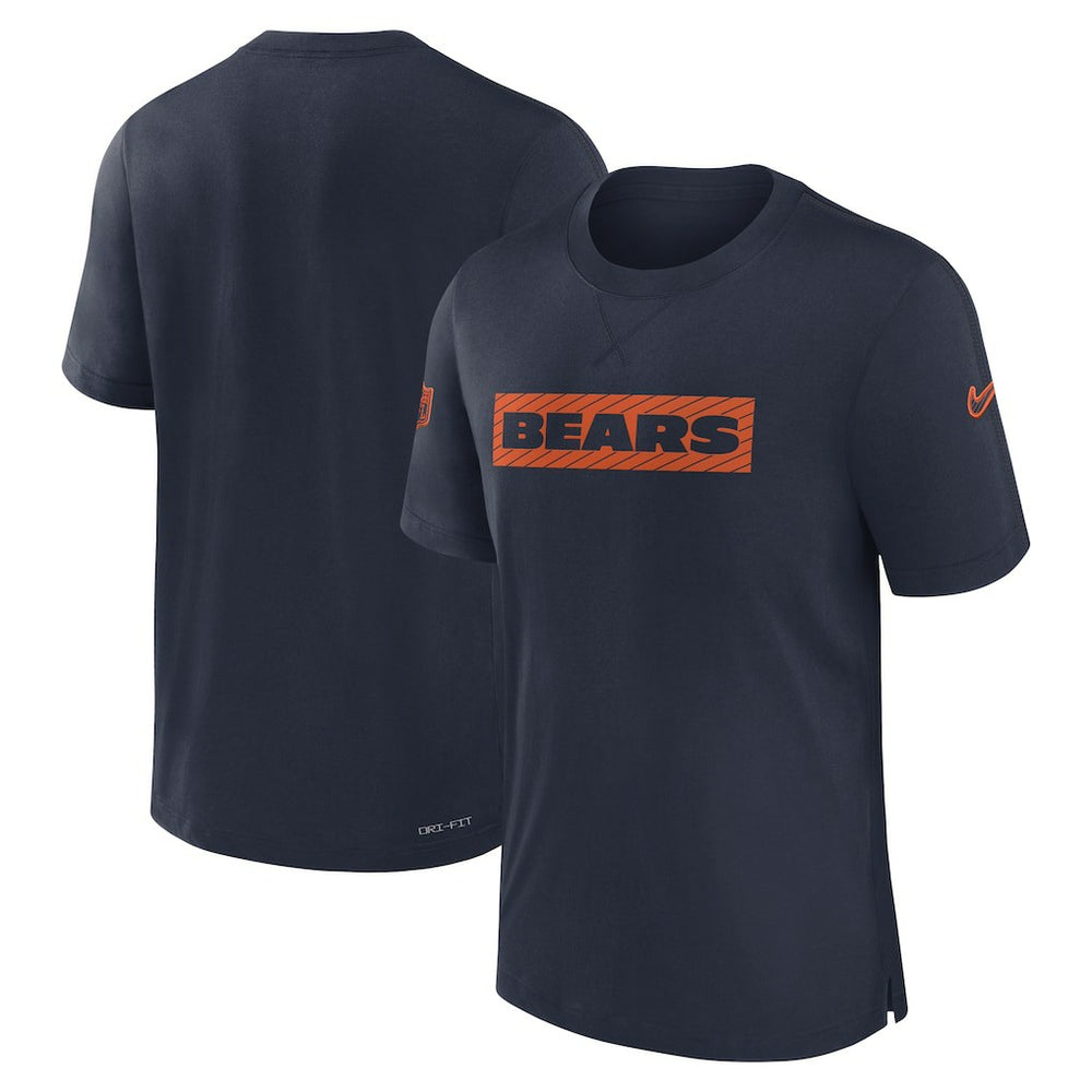 Chicago Bears Sideline Player Performance T-Shirt - Navy - Nike