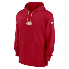 San Francisco 49ers Sideline Jersey Performance Pullover Hoodie - Scarlet - Nike