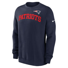 New England Patriots Club Pullover Sweatshirt - Navy - Nike