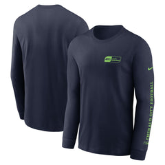 Seattle Seahawks All Out Long Sleeve T-Shirt - College Navy - Nike