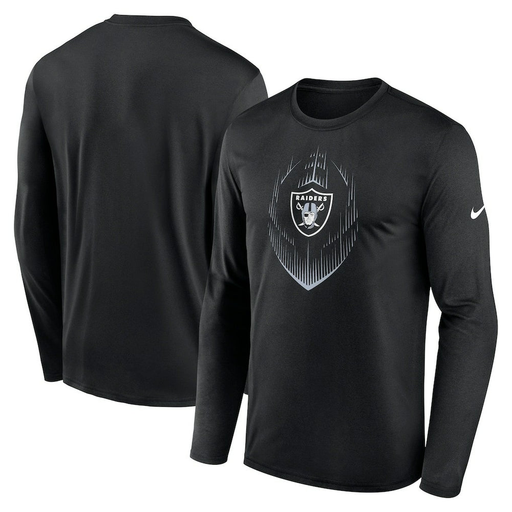 Las Vegas Raiders Icon Legend Performance Long Sleeve T-Shirt - Black - Nike