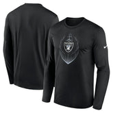Las Vegas Raiders Icon Legend Performance Long Sleeve T-Shirt - Black - Nike