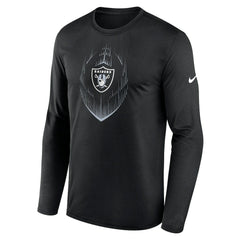 Las Vegas Raiders Icon Legend Performance Long Sleeve T-Shirt - Black - Nike