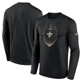New Orleans Saints Icon Legend Performance Long Sleeve T-Shirt - Black - Nike