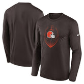 Cleveland Browns Icon Legend Performance Long Sleeve T-Shirt - Brown - Nike