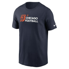 Chicago Bears Outline T-Shirt - Navy - Nike