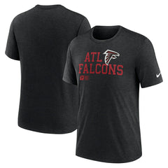 Atlanta Falcons Overlap Lockup Tri-Blend T-Shirt - Black - Nike
