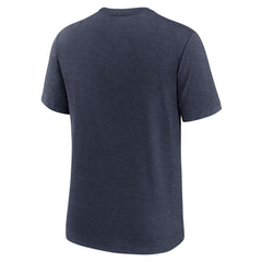 Denver Broncos Overlap Lockup Tri-Blend T-Shirt - Navy - Nike