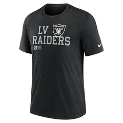 Las Vegas Raiders Overlap Lockup Tri-Blend T-Shirt - Black - Nike