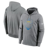 Los Angeles Chargers Icon Performance Pullover Hoodie - Heather Gray - Nike