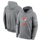 Cleveland Browns Icon Performance Pullover Hoodie - Heather Gray - Nike