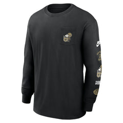 New Orleans Saints Rewind Heavy Max90 Pocket Long Sleeve T-Shirt - Black - Nike