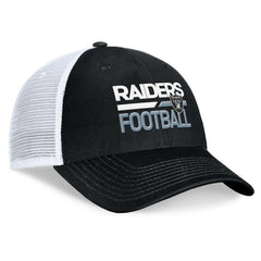 Las Vegas Raiders Upper Trucker Adjustable Hat - Black/White - Fanatics