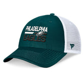 Philadelphia Eagles Upper Trucker Adjustable Hat - Midnight Green/White - Fanatics