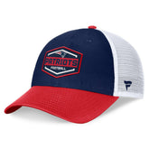 New England Patriots Bench Trucker Adjustable Hat - Navy/Red - Fanatics