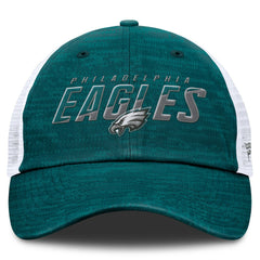 Philadelphia Eagles Challenge Trucker Adjustable Hat - Heather Midnight Green - Fanatics
