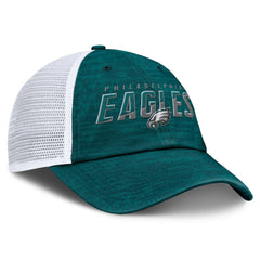 Philadelphia Eagles Challenge Trucker Adjustable Hat - Heather Midnight Green - Fanatics