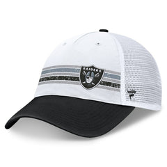 Las Vegas Raiders Flawless Stripe Adjustable Hat - White/Black - Fanatics