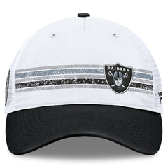 Las Vegas Raiders Flawless Stripe Adjustable Hat - White/Black - Fanatics