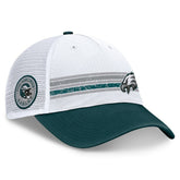 Philadelphia Eagles Flawless Stripe Adjustable Hat - White/Midnight Green - Fanatics