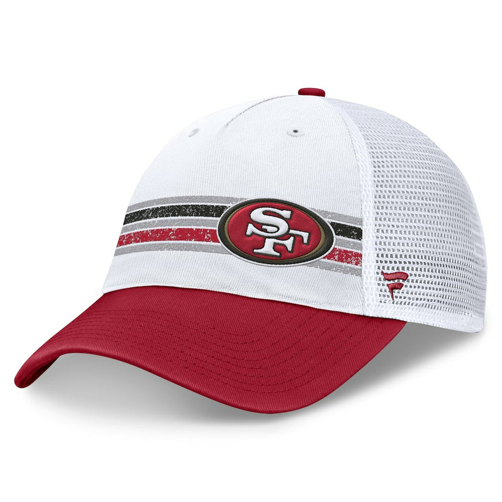 San Francisco 49ers Flawless Stripe Adjustable Hat - White/Scarlet - Fanatics