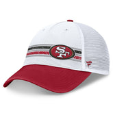 San Francisco 49ers Flawless Stripe Adjustable Hat - White/Scarlet - Fanatics